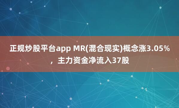 正规炒股平台app MR(混合现实)概念涨3.05%，主力资金净流入37股